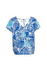 Divinity top | Offwhite/Cornflower Blue