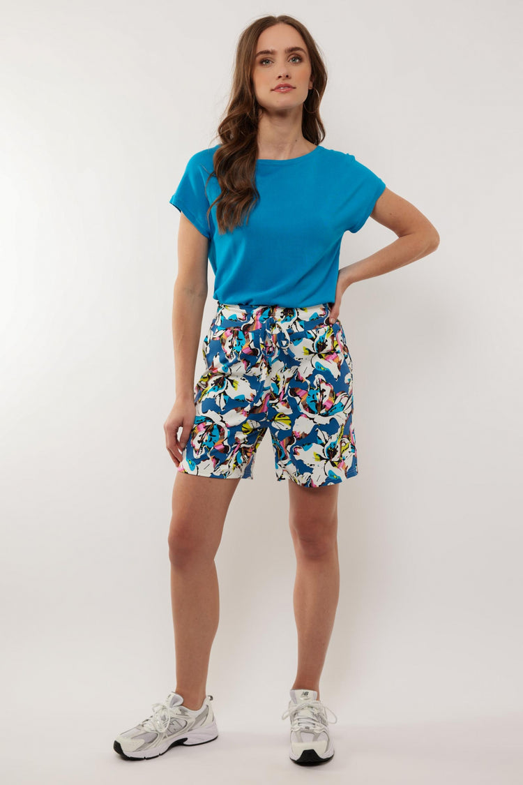 Nadine shorts | Offwhite/Cornflower Blue