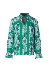 Nynke blouse | Sand/Apple Green