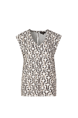 Zada top | Off white/Black