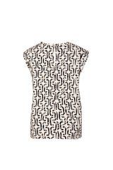 Zada top | Off white/Black