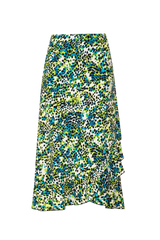 Bodil rok | Offwhite/Cornflower Blue