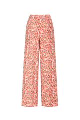 Catie broek | Offwhite/Bright Coral