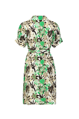 Cleo dress | Off white/Apple Green
