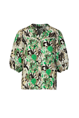 Cheryl blouse | Offwhite/Apple Green
