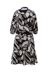 Cora dress | Sand/Black