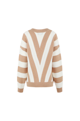 Rekha trui | Offwhite/Oak Buff
