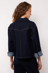 Shalom Jacke | Dunkler Denim