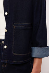 Shalom Jacke | Dunkler Denim