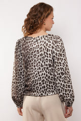 Bilie top | Sand/Olive Green