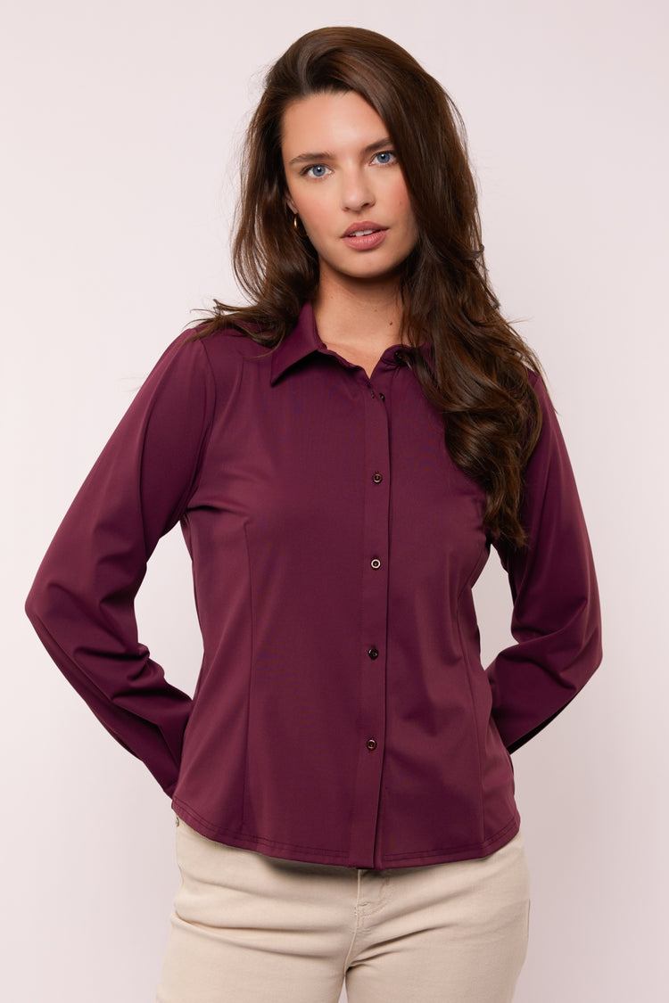 Hedy Bluse | Mauve Wein