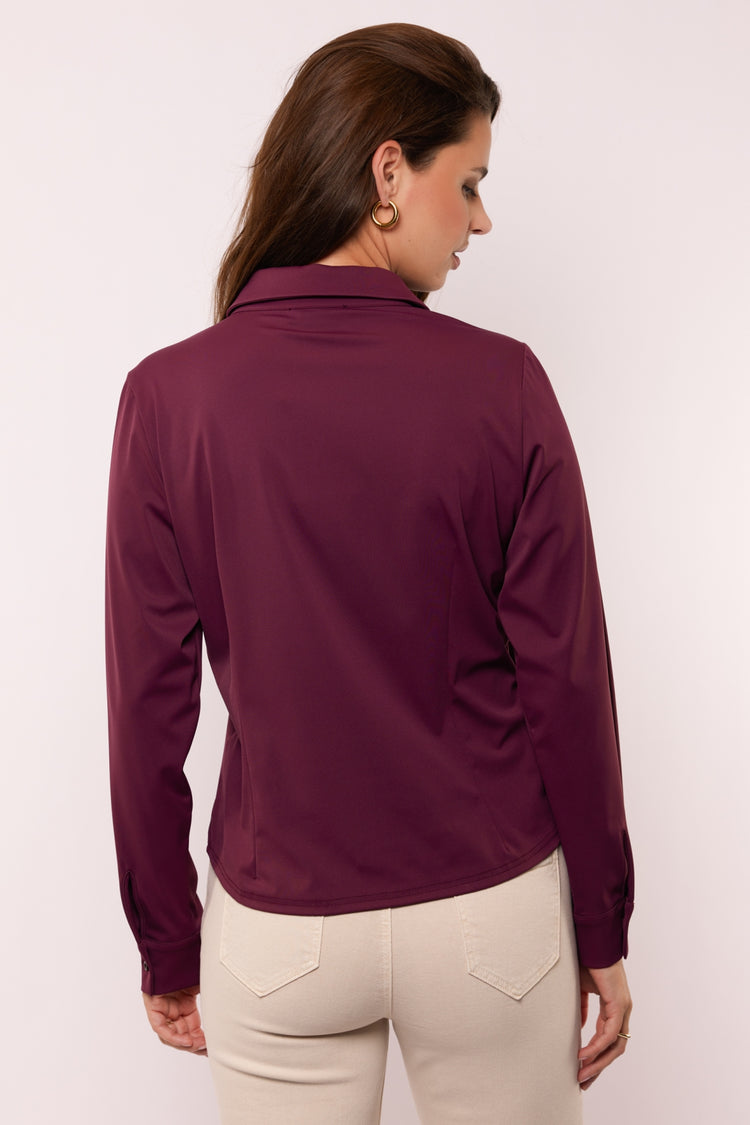 Hedy Bluse | Mauve Wein