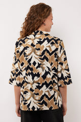 Uma blouse | Light Camel/Black