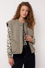Kamala gilet | Black/Olive Green