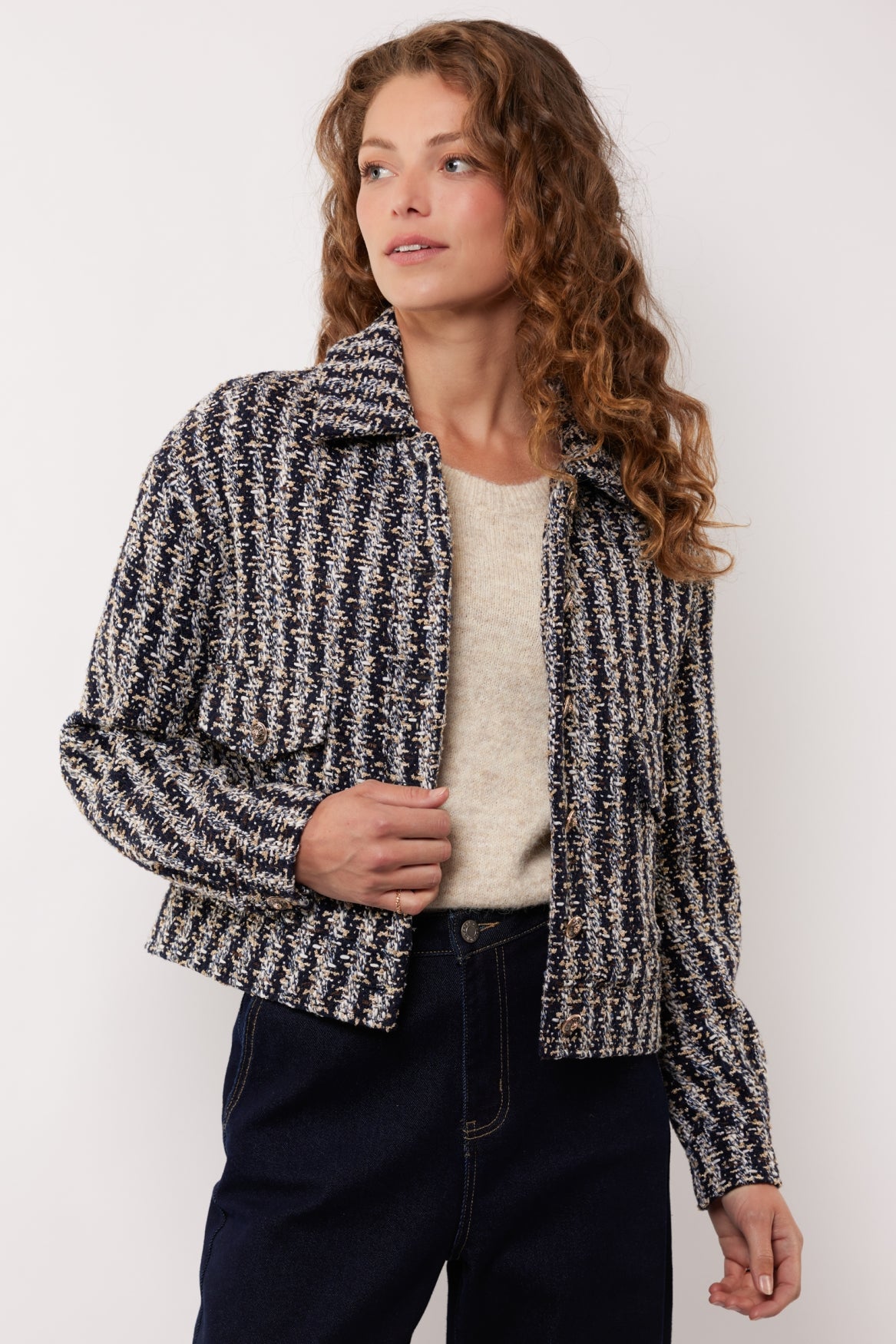 Alfre jacket | Eclipse/Offwhite