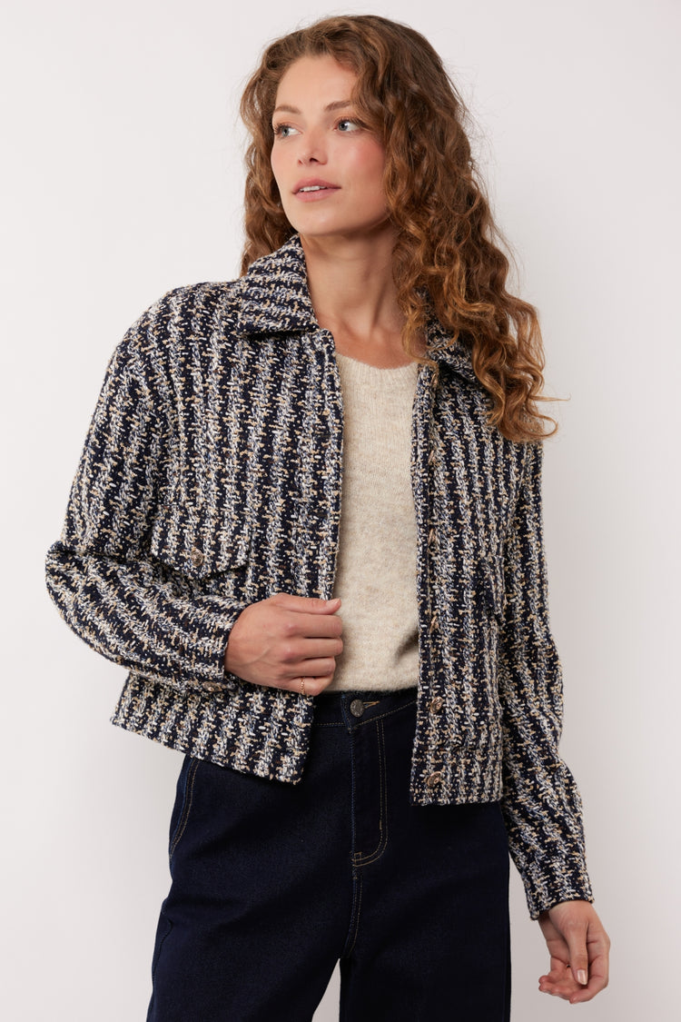 Alfre jacket | Eclipse/Offwhite