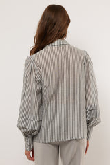 Livia blouse | Offwhite/Black