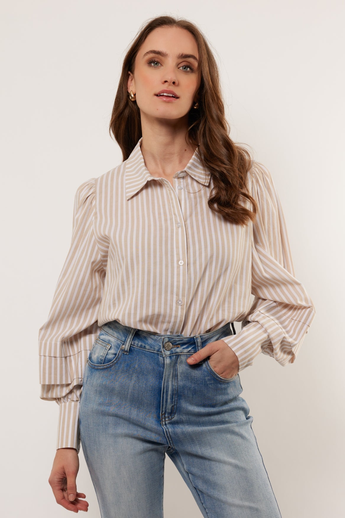 Sam blouse | Offwhite/Sahara