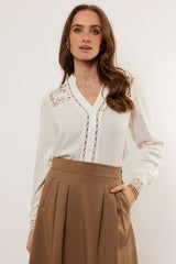 Bluse Elane | Cremefarben