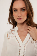 Bluse Elane | Cremefarben
