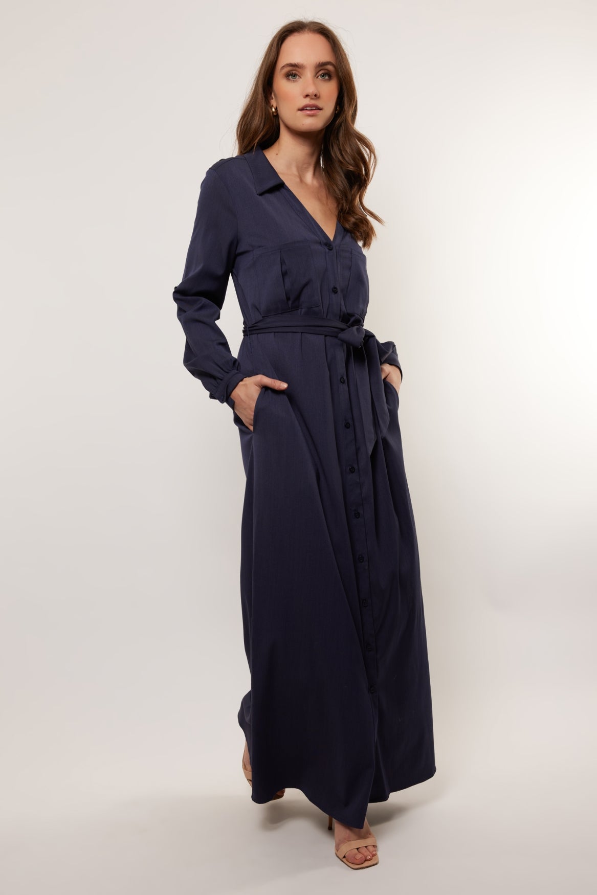 Clair Kleid | Denim Mittelblau