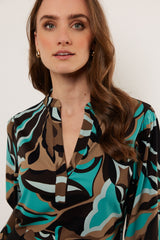 Shanna top | Sahara/Arctic Blue
