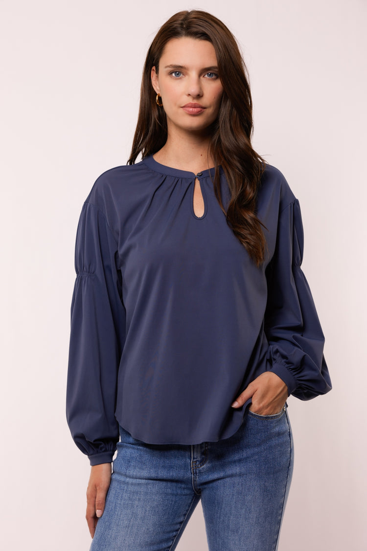 Arelie top | Dark Night Blue