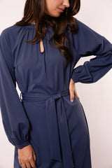 Aveline Kleid | Dunkles Nachtblau