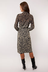 Bibian jurk | Wood Ash/Grey Brown