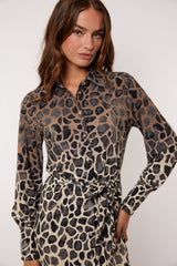 Bibian jurk | Wood Ash/Grey Brown