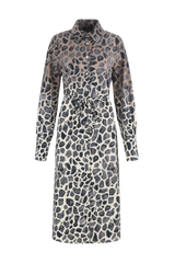 Bibian jurk | Wood Ash/Grey Brown