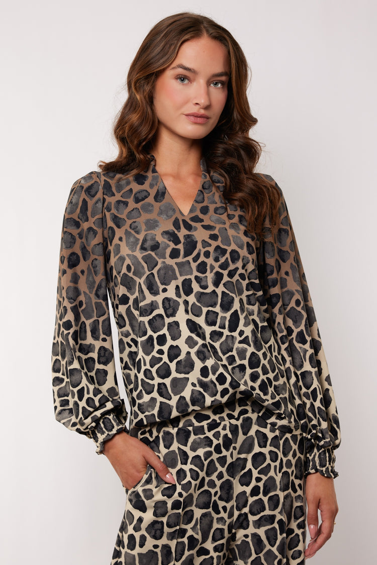 Darina top | Wood Ash/Gray Brown