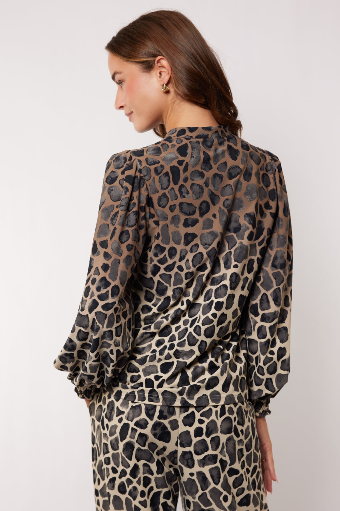 Darina top | Wood Ash/Gray Brown