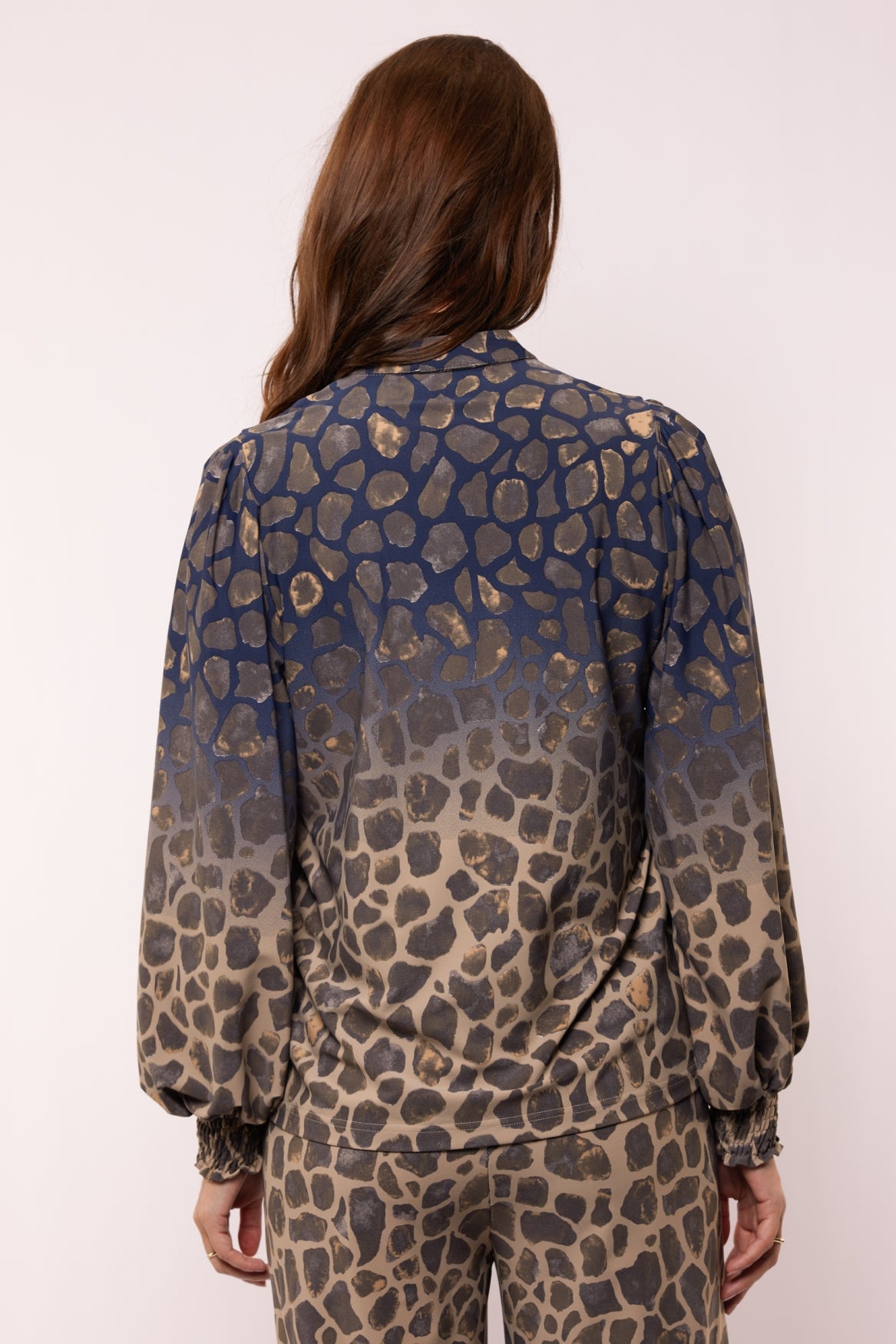 Darina top | Sahara/Dark Night Blue
