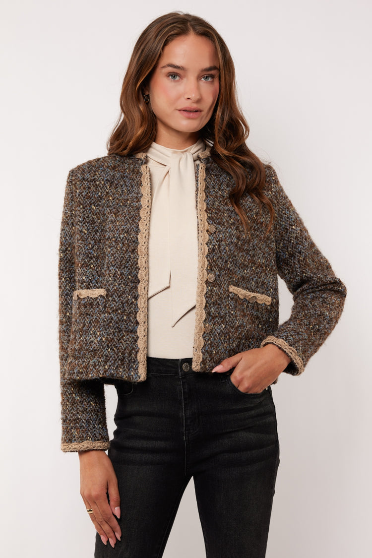Aanya jacket | Grey Brown