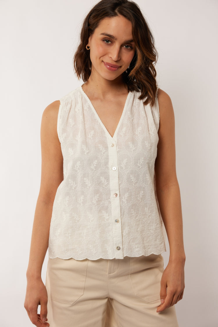 Bluse Leonor | Strahlendes Weiß