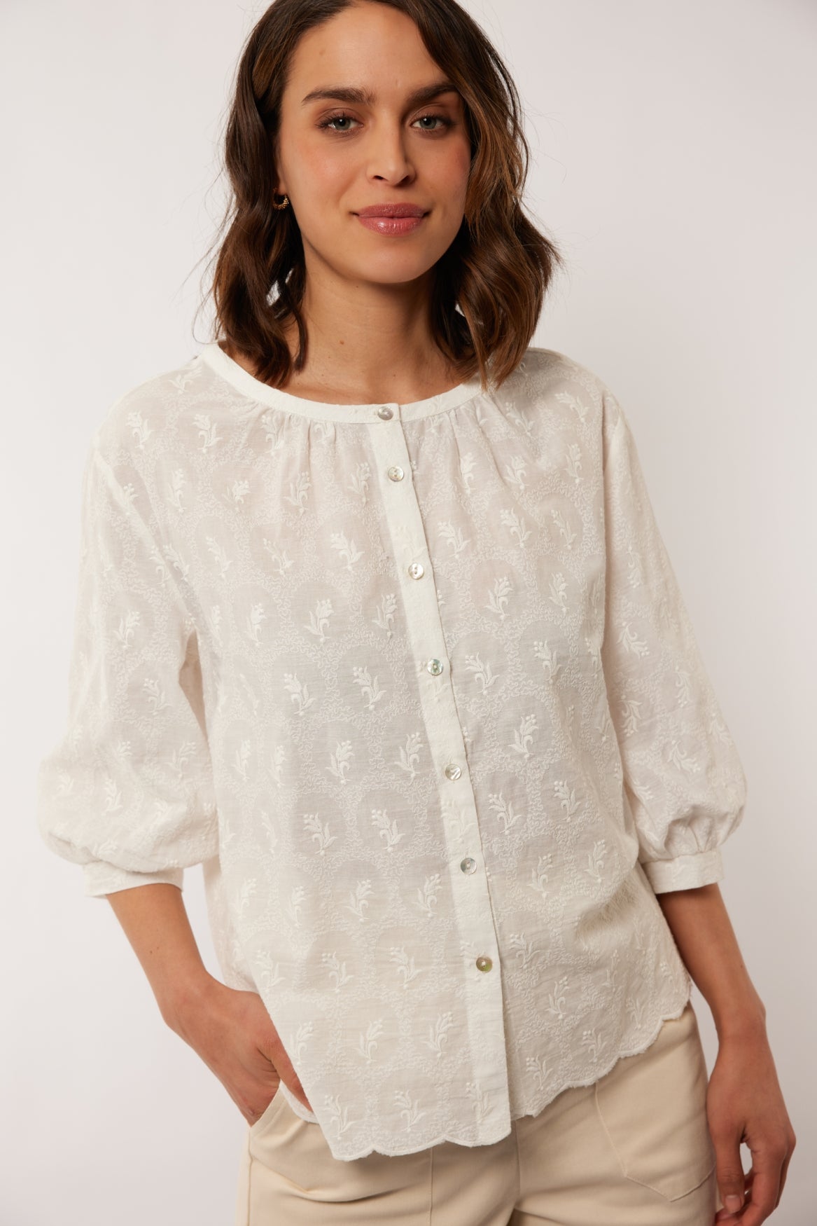 Filipa Bluse | Strahlendes Weiß