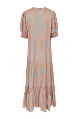Colette jurk | Chambray Blue/Mango