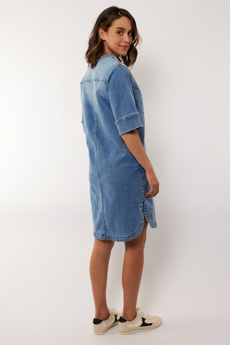 Dario-Kleid | Denim Mittelblau