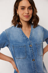 Dario dress | Denim Mid Blue