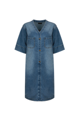 Dario dress | Denim Mid Blue
