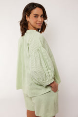 Renata blouse | Edge Water Green/Fog Green