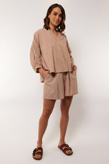 Azura short | Cappuccino/Cameo Rose