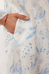 Lucien dress | Bright White/Skyway