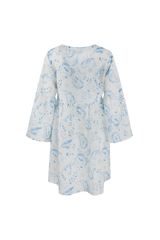 Lucien dress | Bright White/Skyway