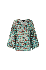 Lavinia top | Cappuccino/Bird’s Egg Green