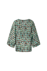 Lavinia top | Cappuccino/Bird’s Egg Green