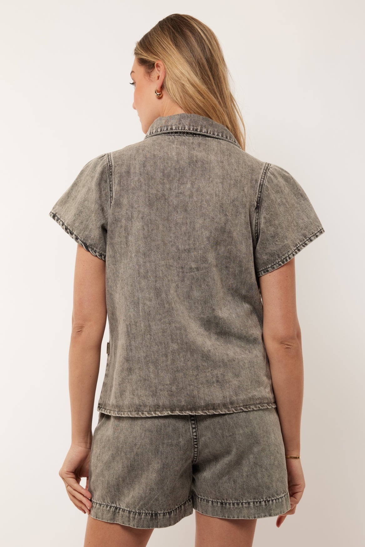 Toni blouse | Denim Light Gray