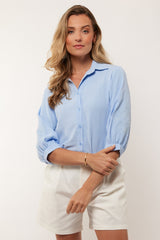 Bluse Delaney | Chambray Blau