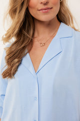 Clarissa Bluse | Chambray Blau